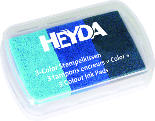 3-Color-Stempelkissen "Blautöne" Heyda