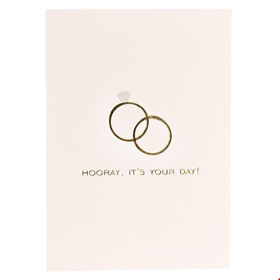Postkarte Hochzeit "Hooray it's your day"
