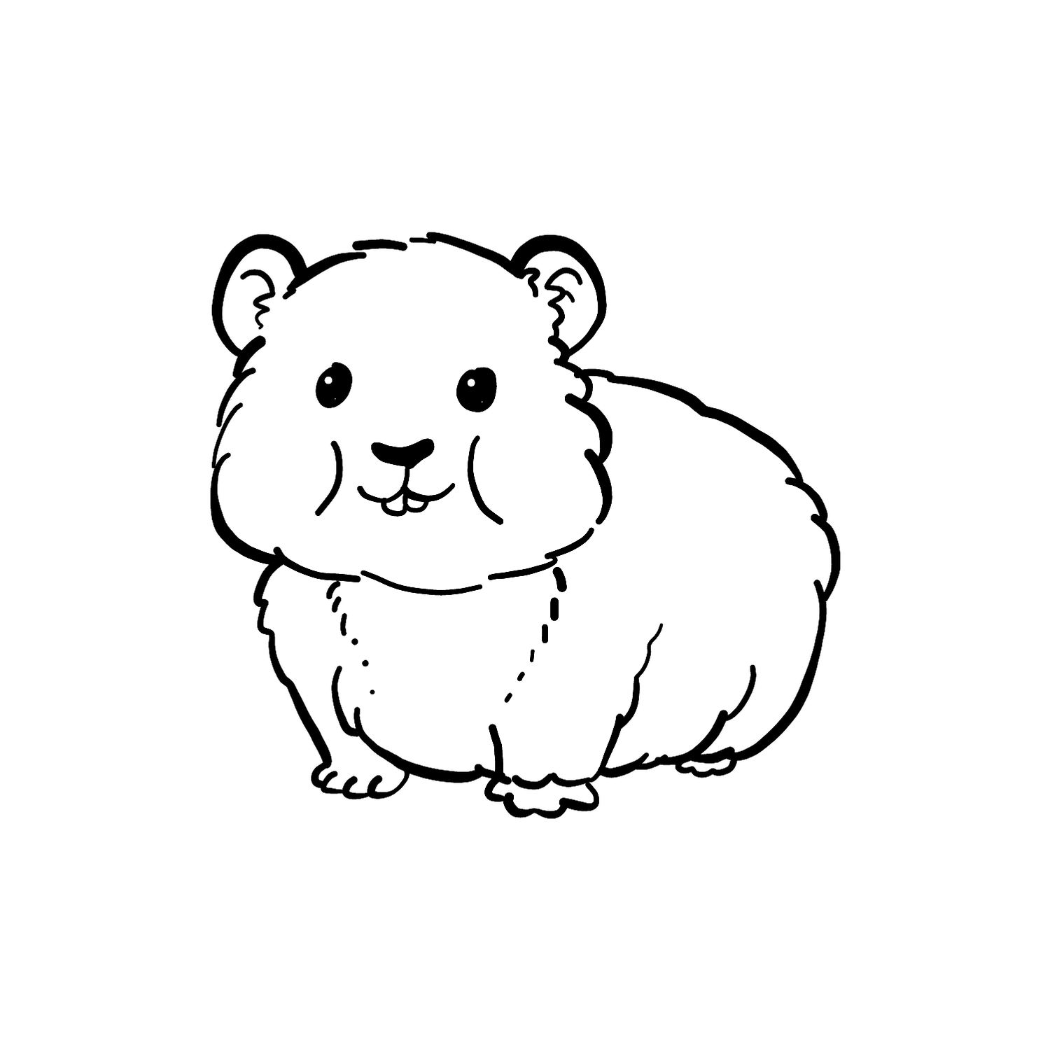 Abdruck Stempel Hamster, 35 mm
