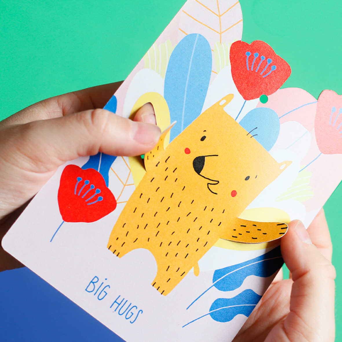 Postkarte "Big Hugs" (Pop Out)