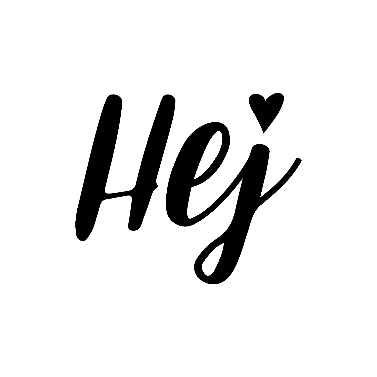 Abdruck Stempel "Hej", 31 mm