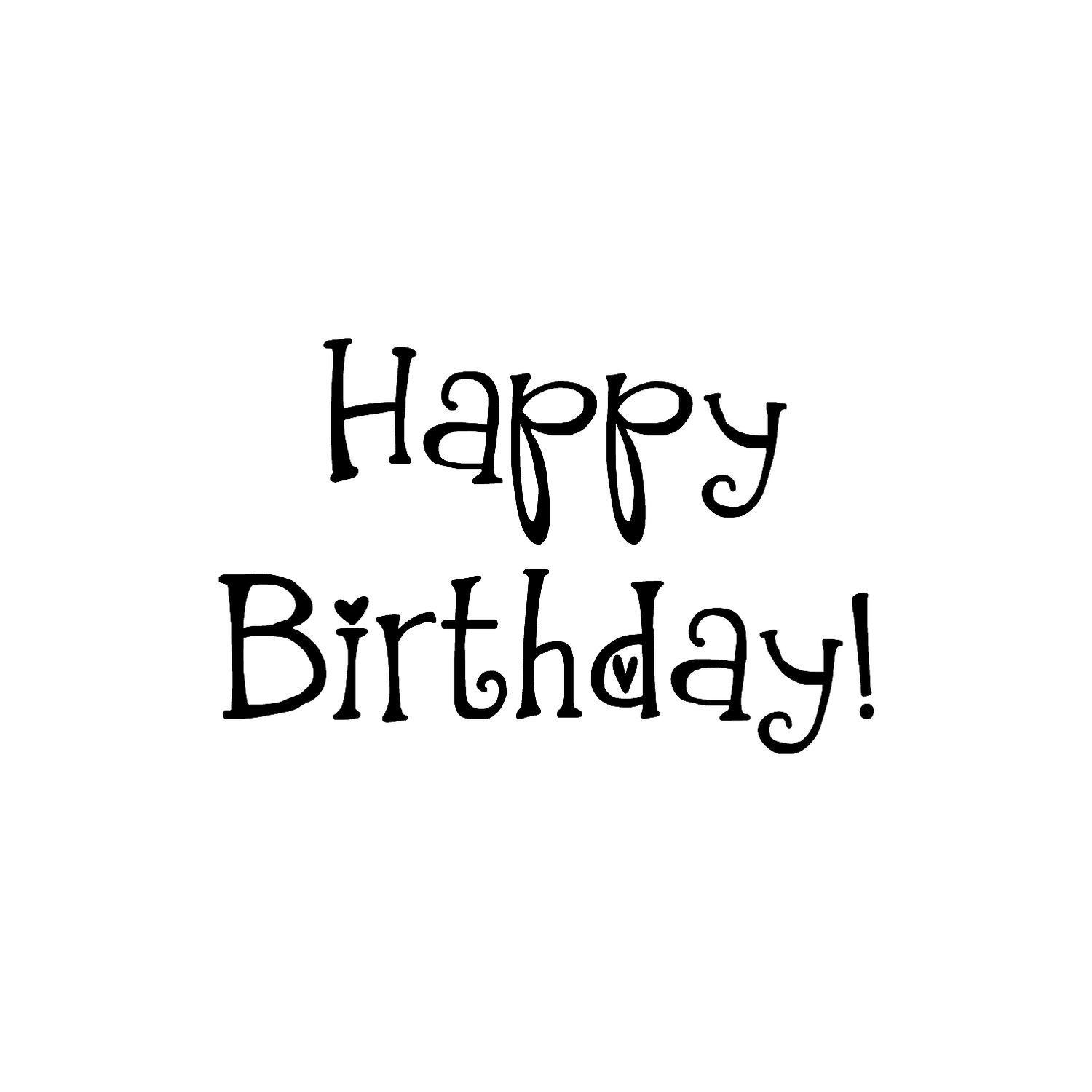 Abdruck Stempel Happy Birthday1 2, 30 mm