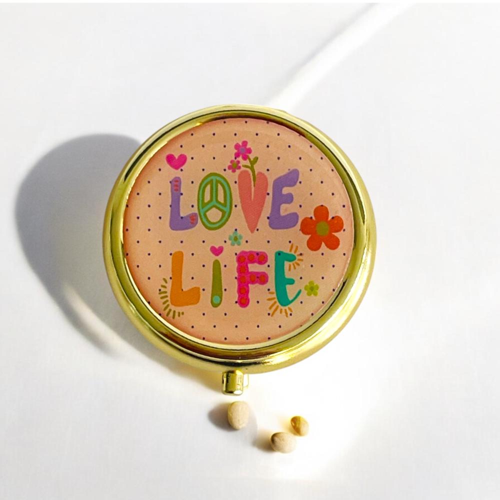 Tablettendöschen rund, Love Life