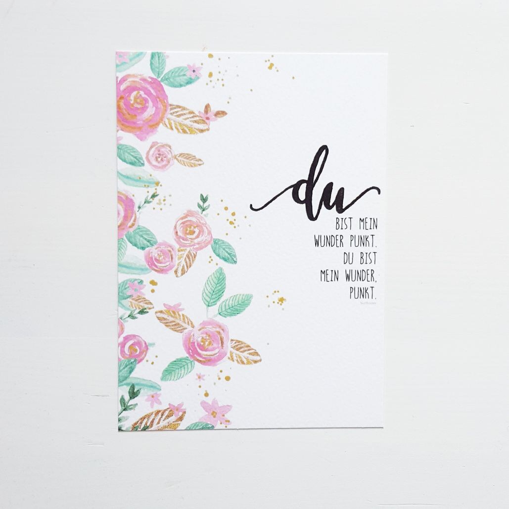 Postkarte "Du bist mein Wunder"