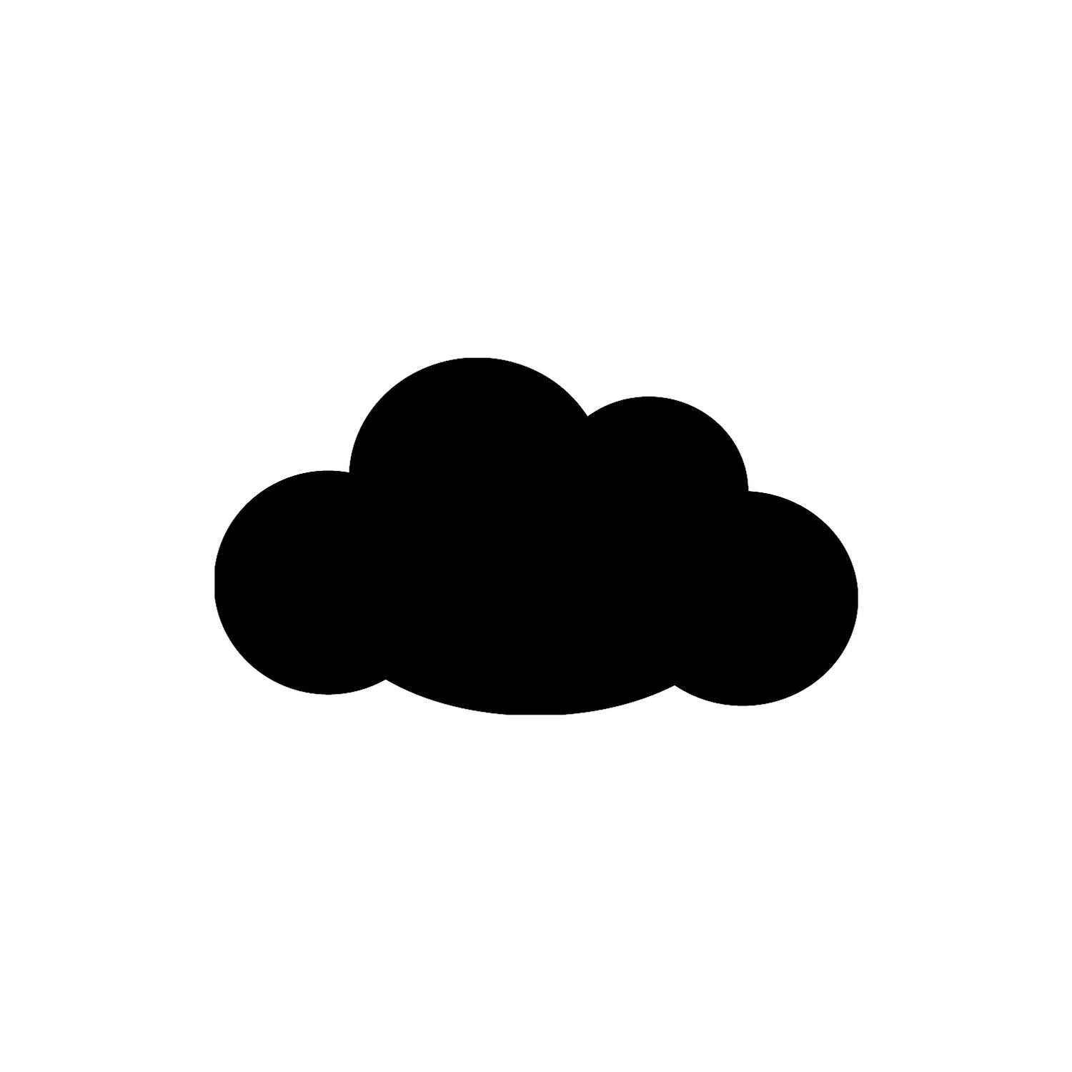 Abdruck Stempel Wolke gefüllt, 12 mm