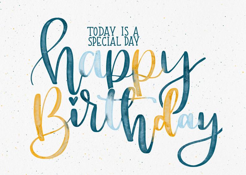 Postkarte "happy Birthday"