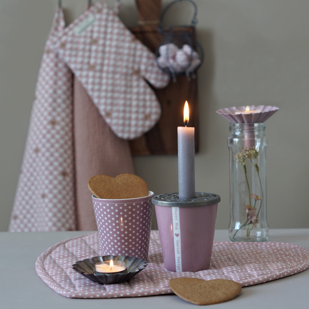 Tasse altrosa, Herz, Happy mug
