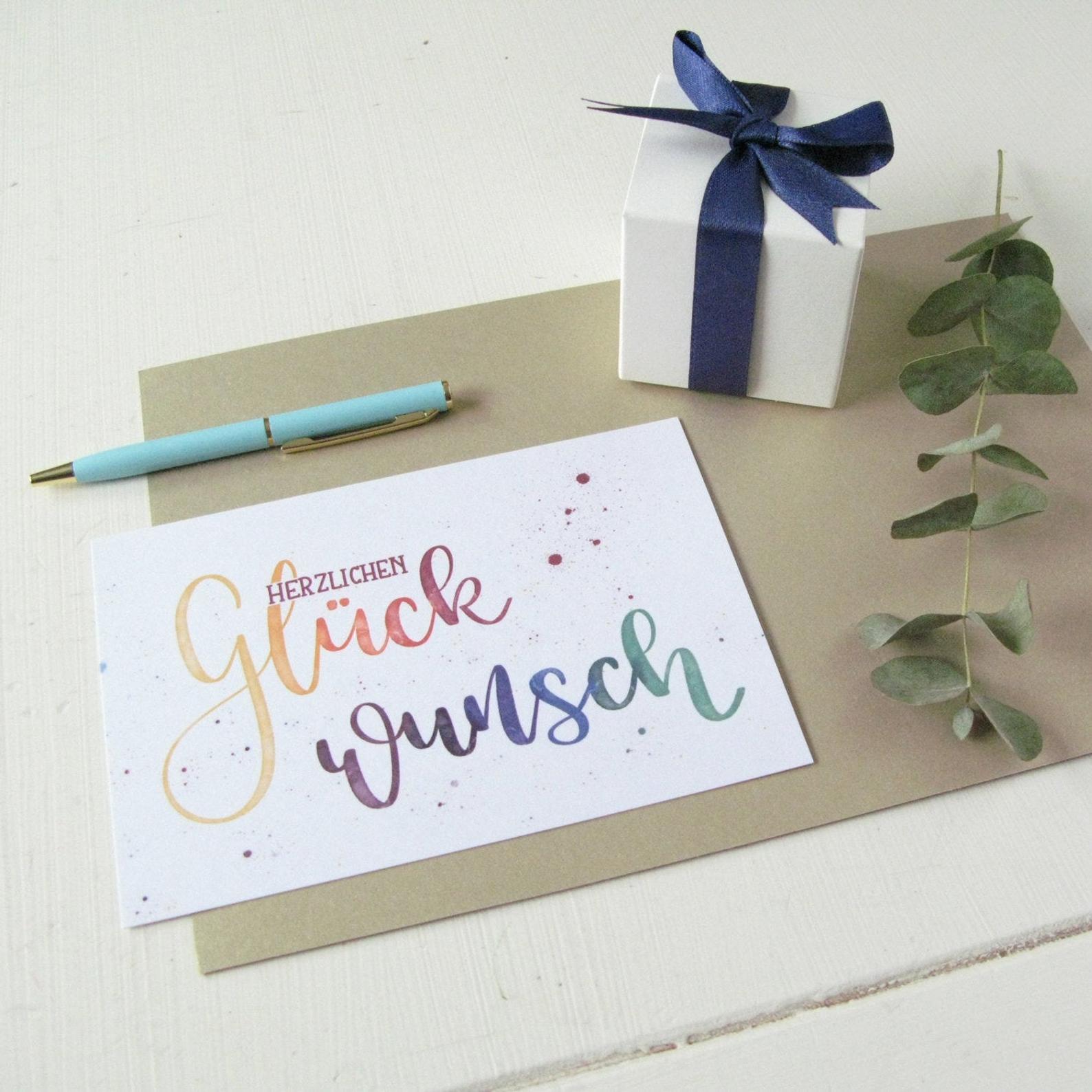 Postkarte "Herzlichen Glückwunsch"