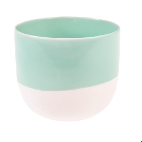 Teelichthalter/Windlicht "Aqua Marine Dipped", türkis
