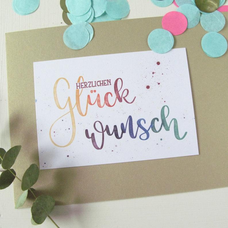 Postkarte "Herzlichen Glückwunsch"