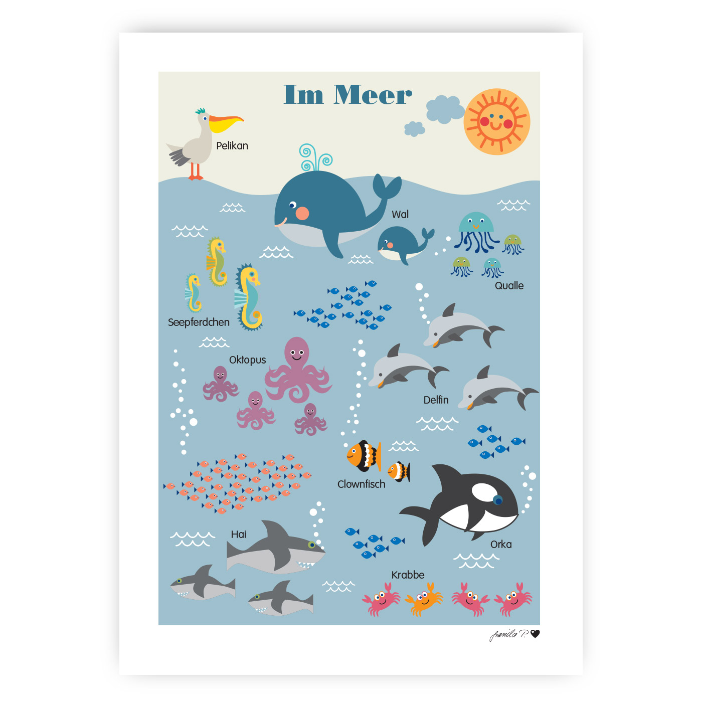 byGraziela Poster, Meerestiere