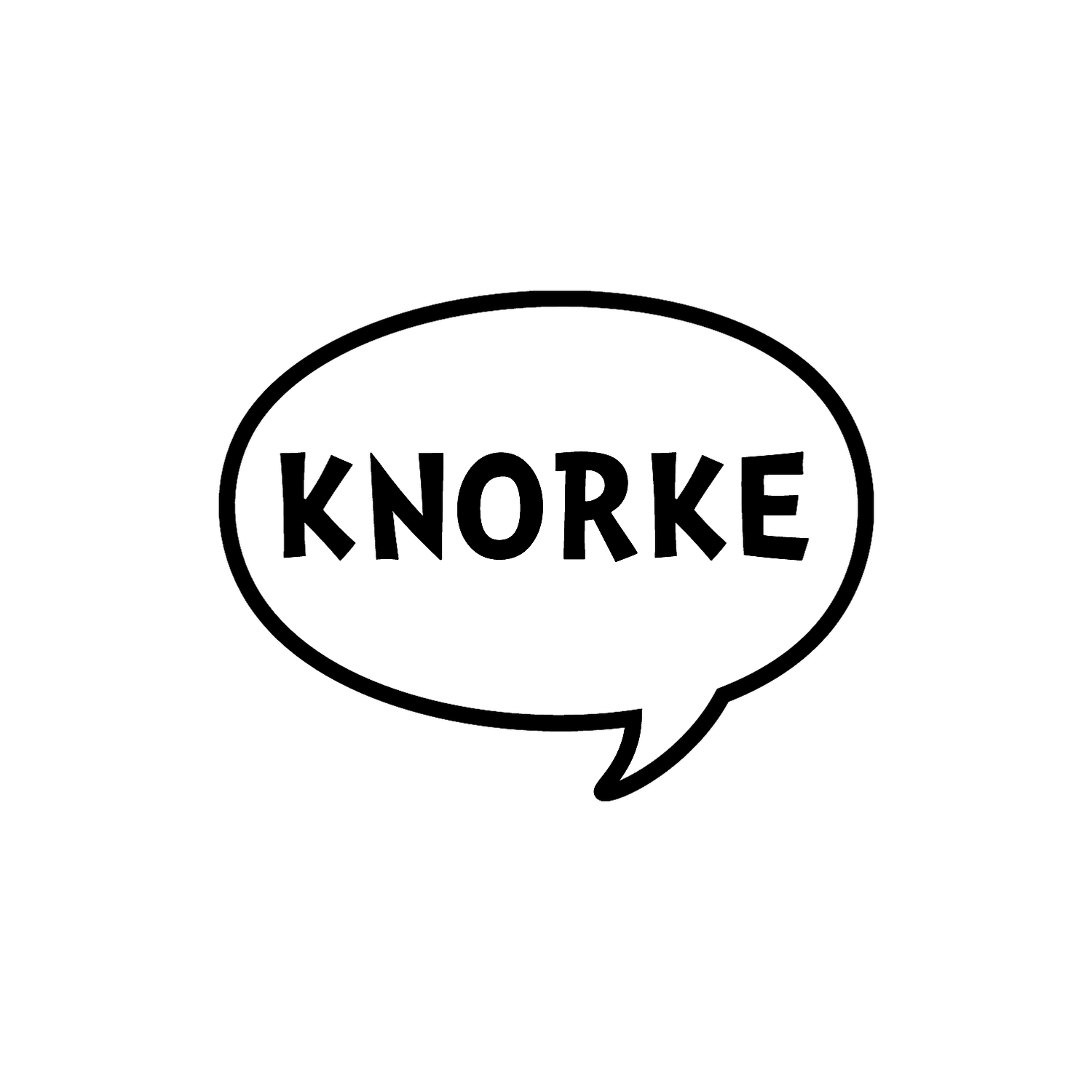 Abdruck Stempel Sprechblase "knorke", 35 mm