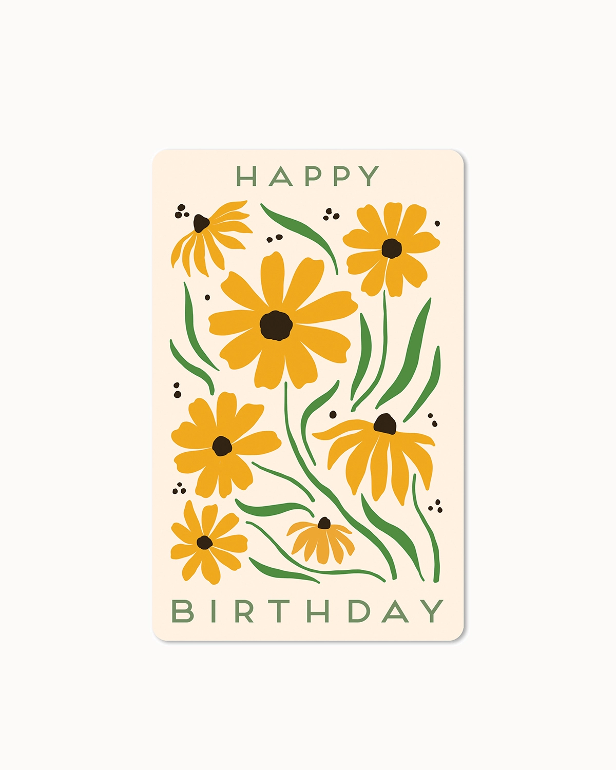 Postkarte "Happy flowery birthday"