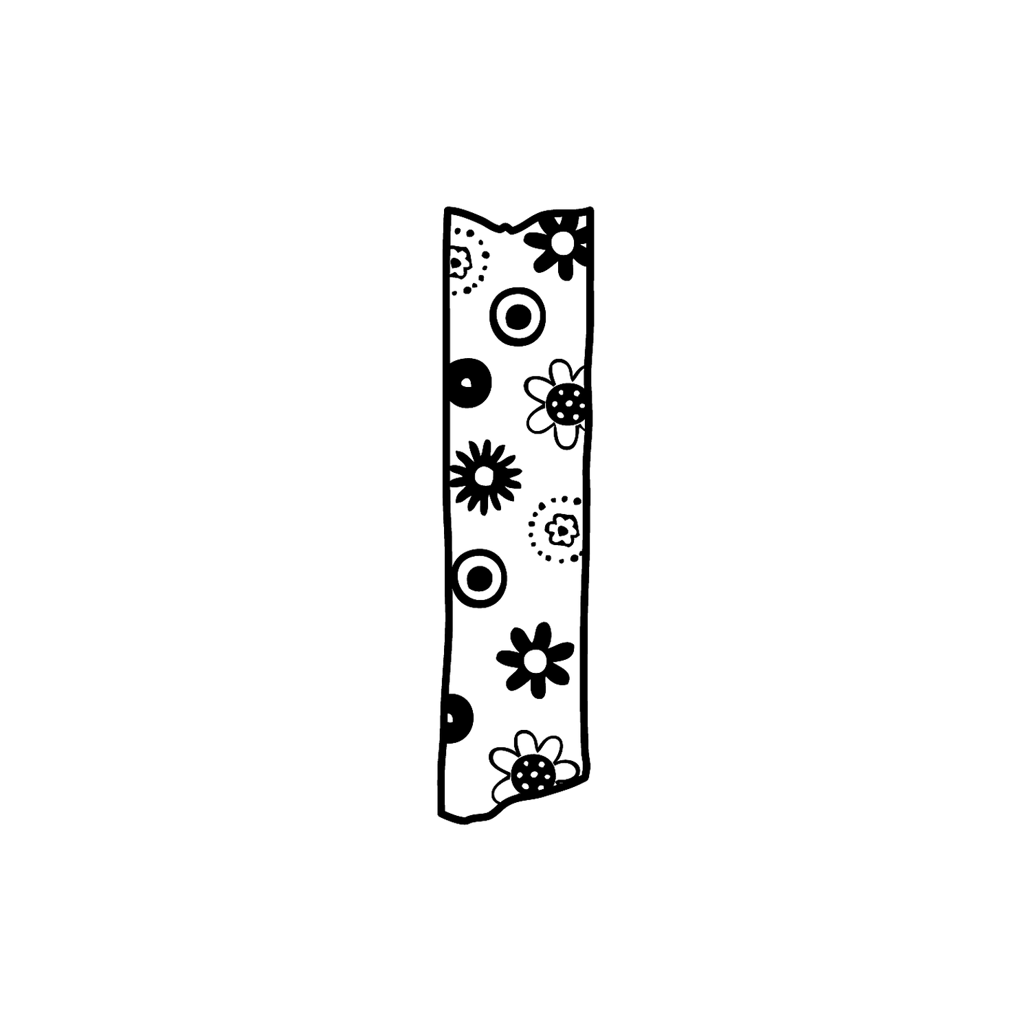 Abdruck Stempel "Masking Tape" Blumen und Kreise, 45 mm