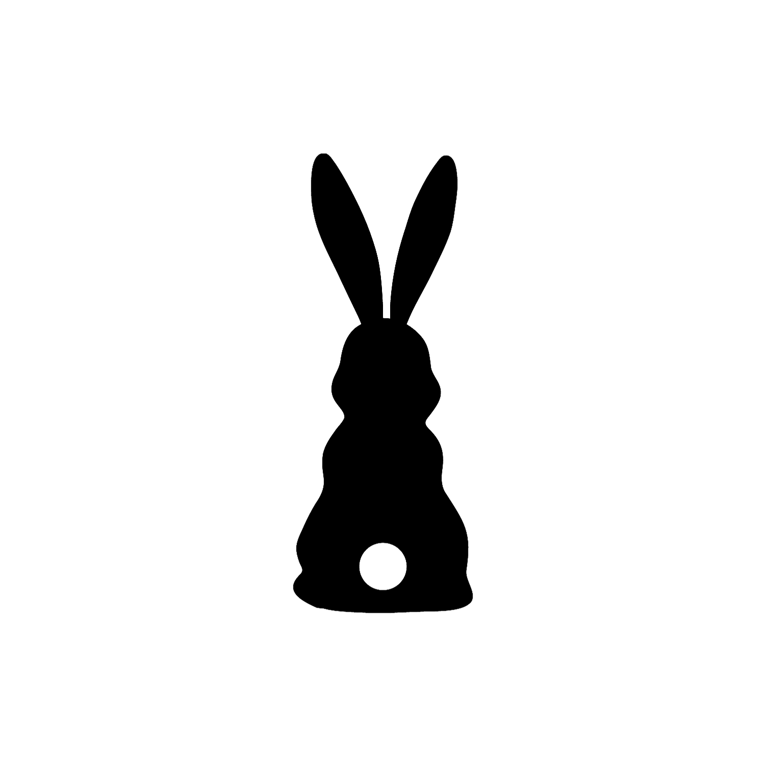 Abdruck Stempel Hase von hinten, 35 mm