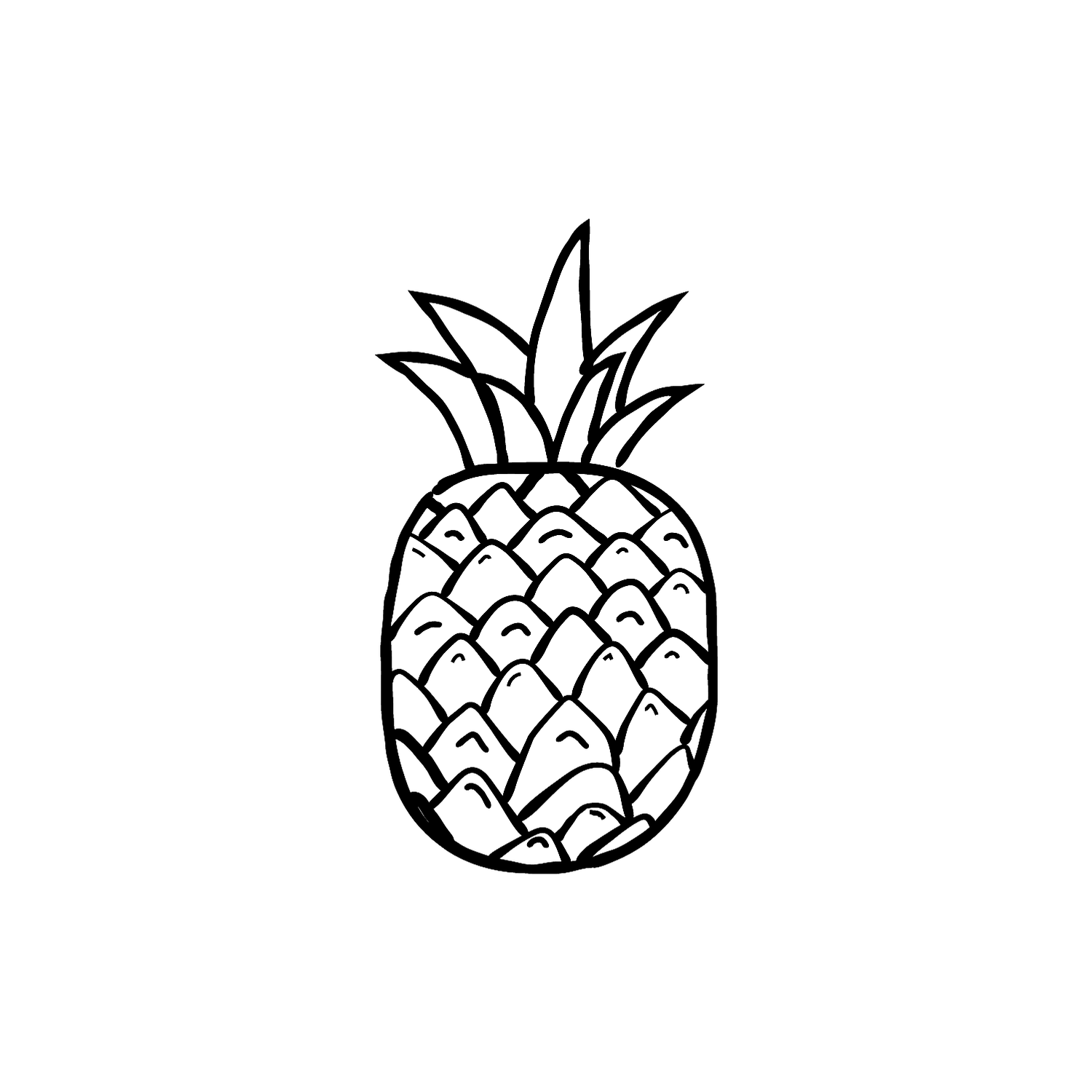 Abdruck Stempel Ananas, 35 mm