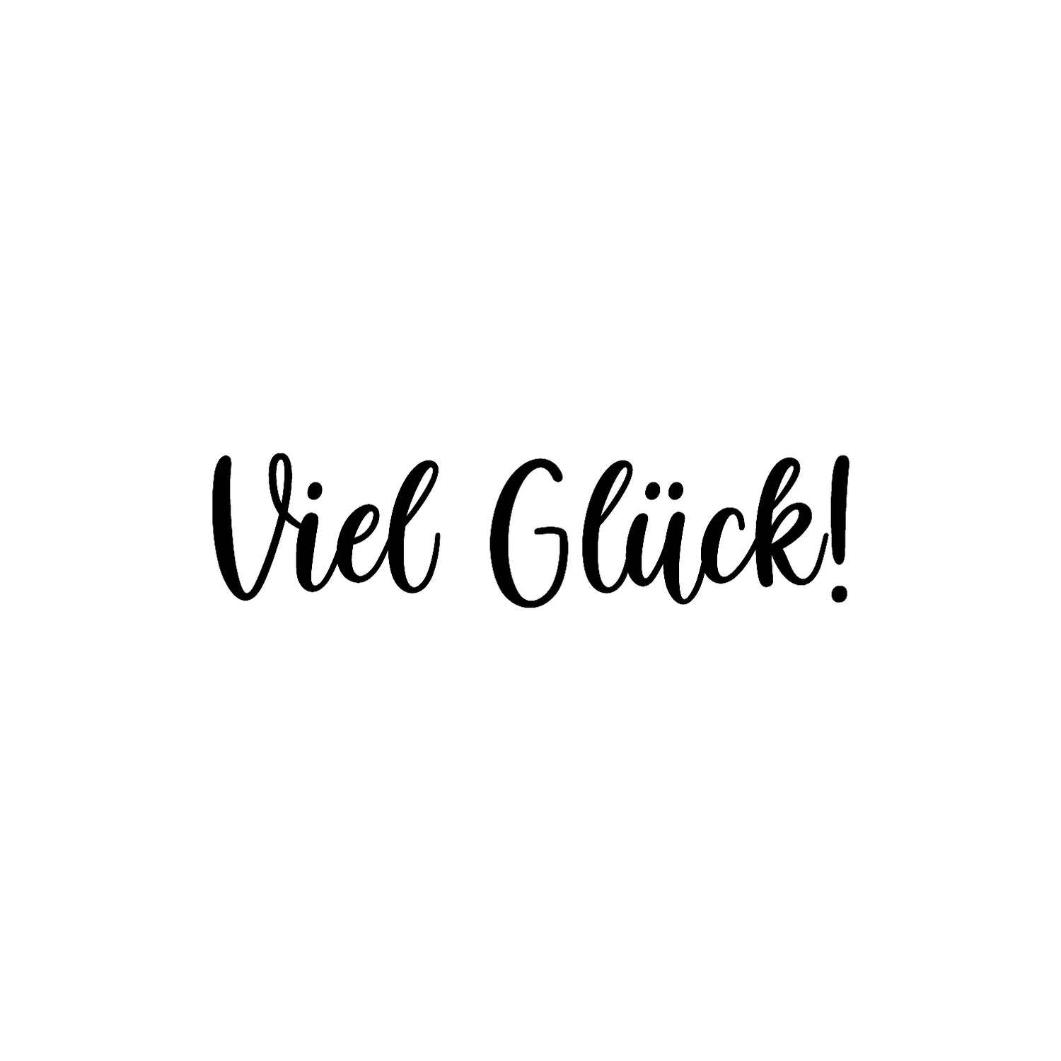 Abdruck Stempel "Viel Glück", 40 mm