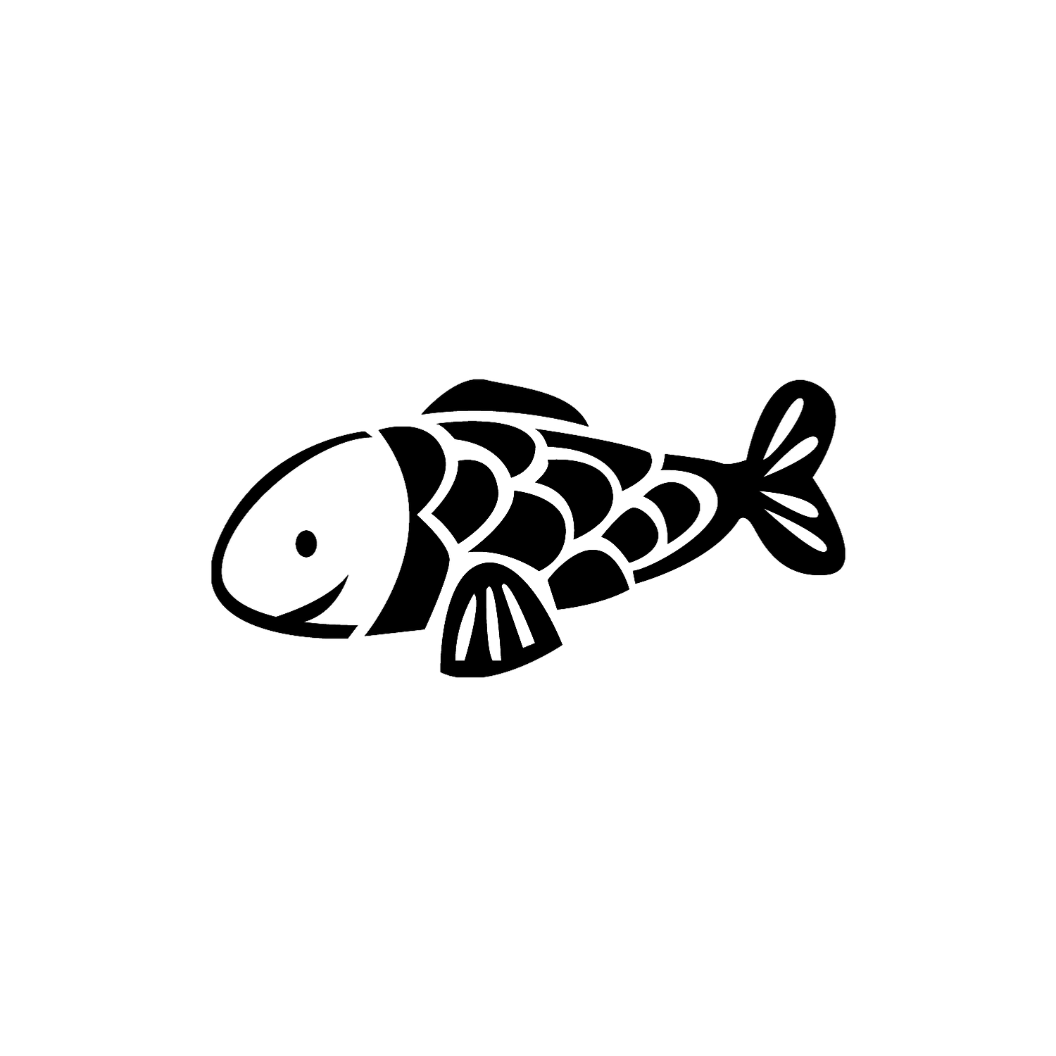 Abdruck Stempel Fisch, 12 mm