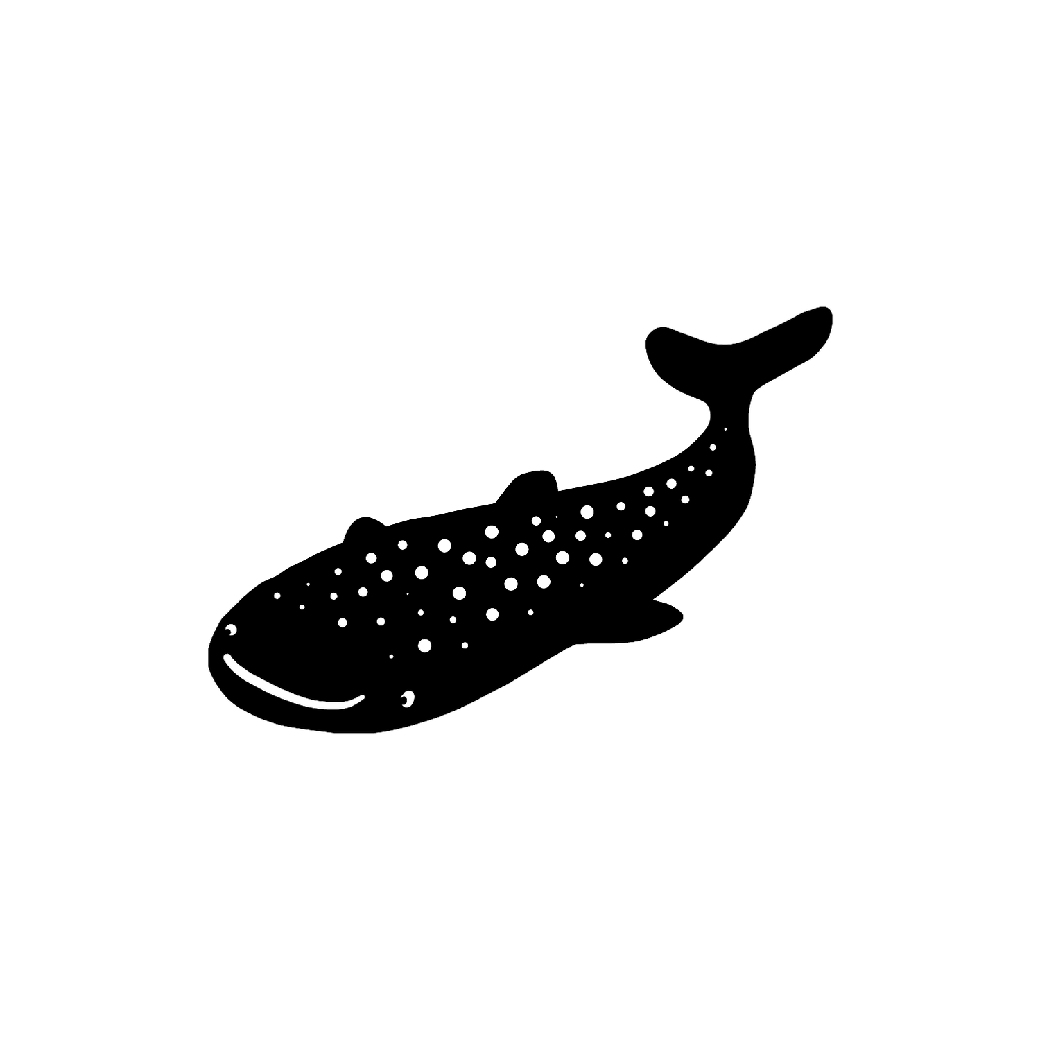 Abdruck Stempel Walhai (outlines), 12 mm