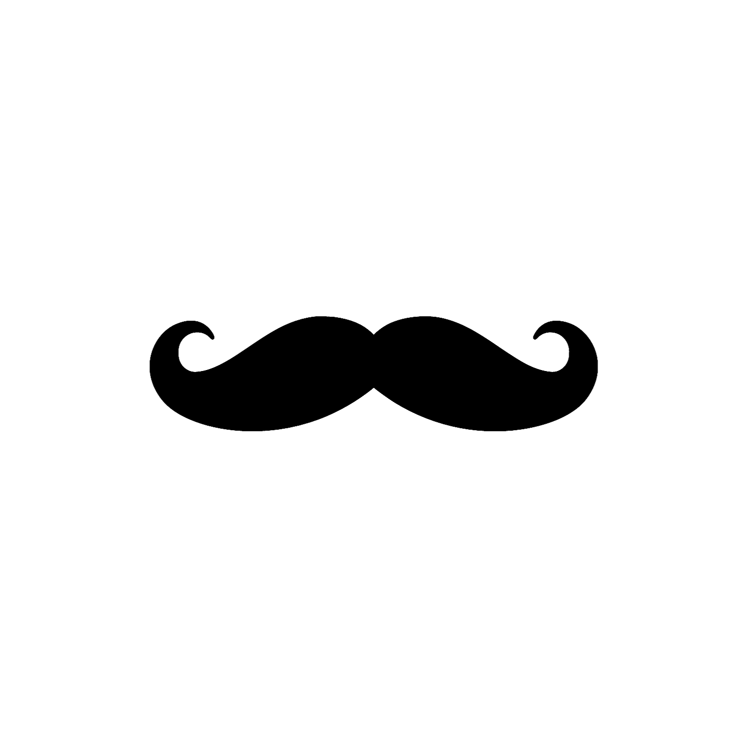 Abdruck Stempel Moustache/Schnurrbart/Bart/Schnauzer, 35 mm