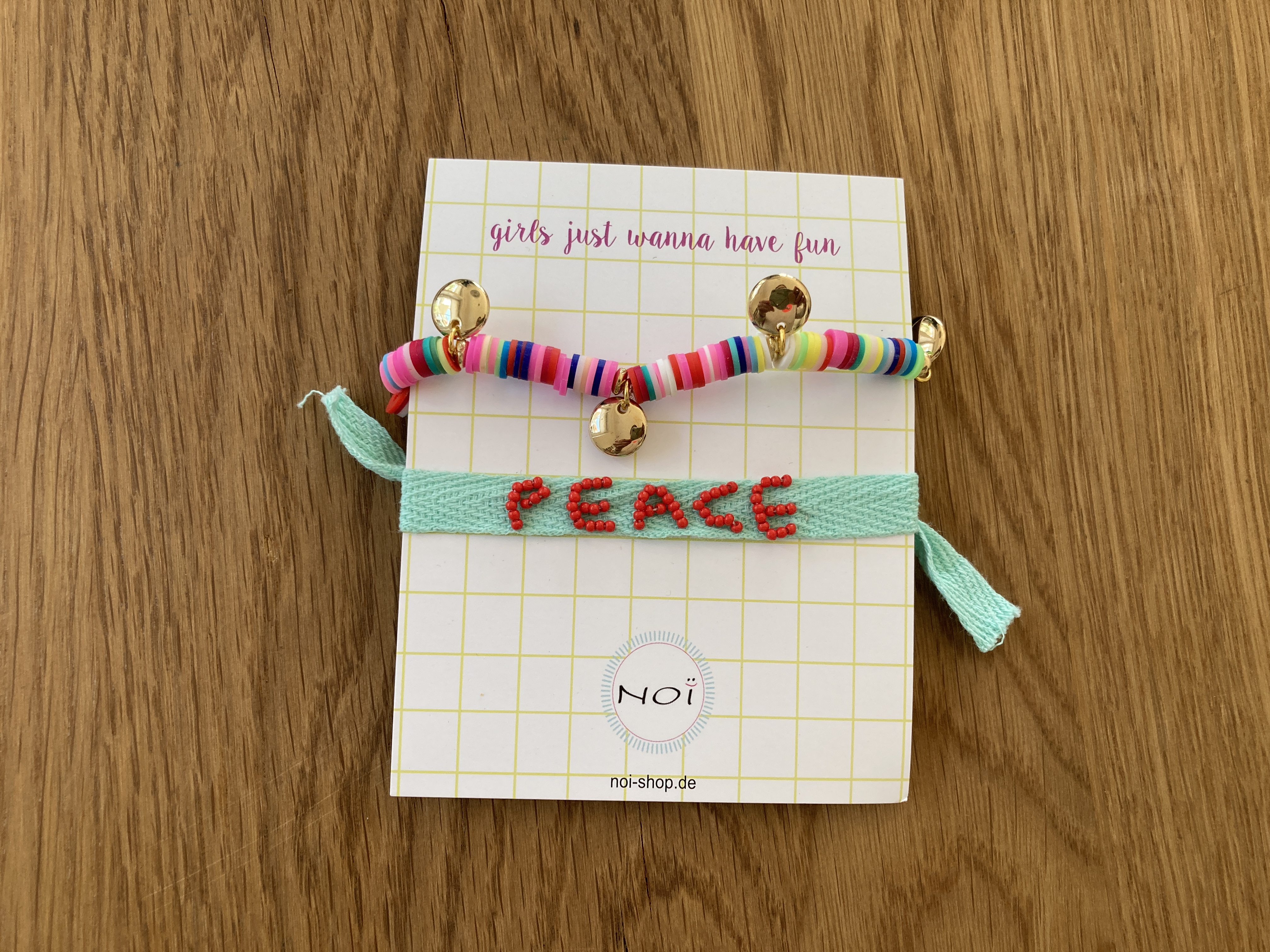 Armband-Set "Itsybitsy" (Peace/mint)