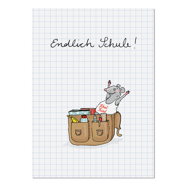 krima&isa Postkarte Endlich Schule