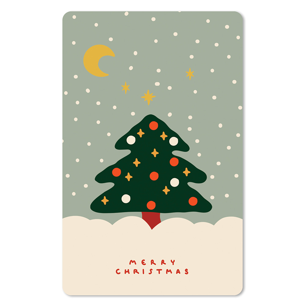 Postkarte "Merry Christmas" Baum