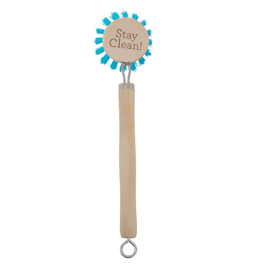 Spülbürste aus Holz, grün/blau