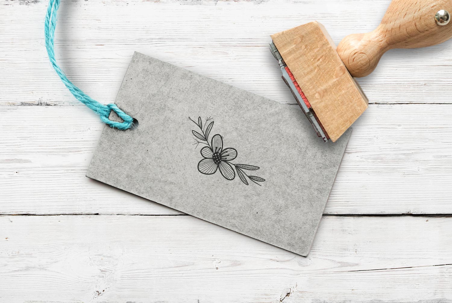Stempel Blumenranke 3, 35 mm