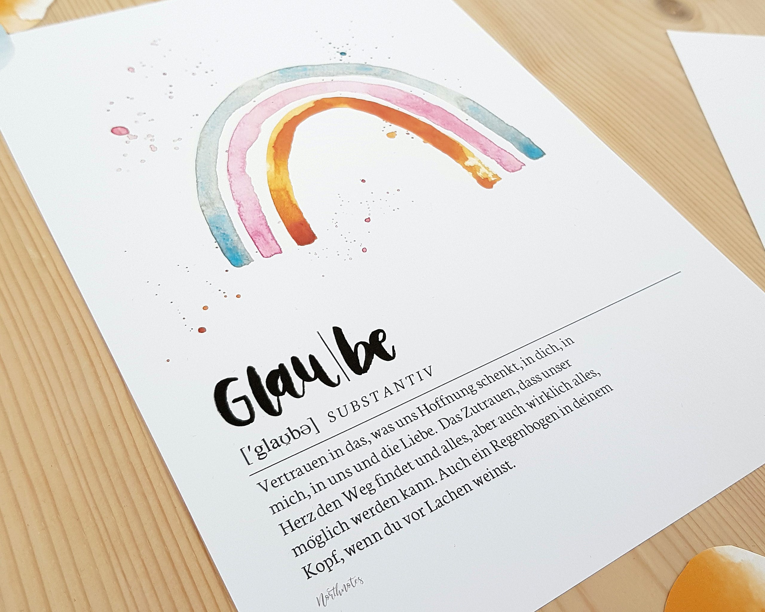 Postkarte "Regenbogen - Glaube"
