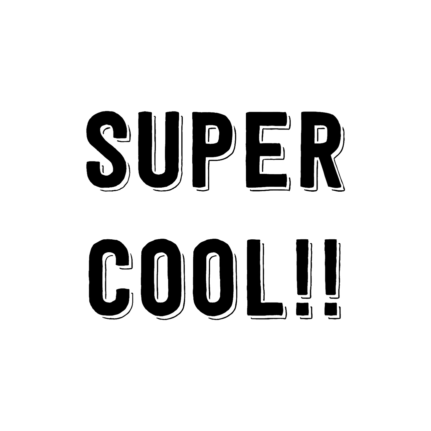 Abdruck Stempel "super cool", 32 mm