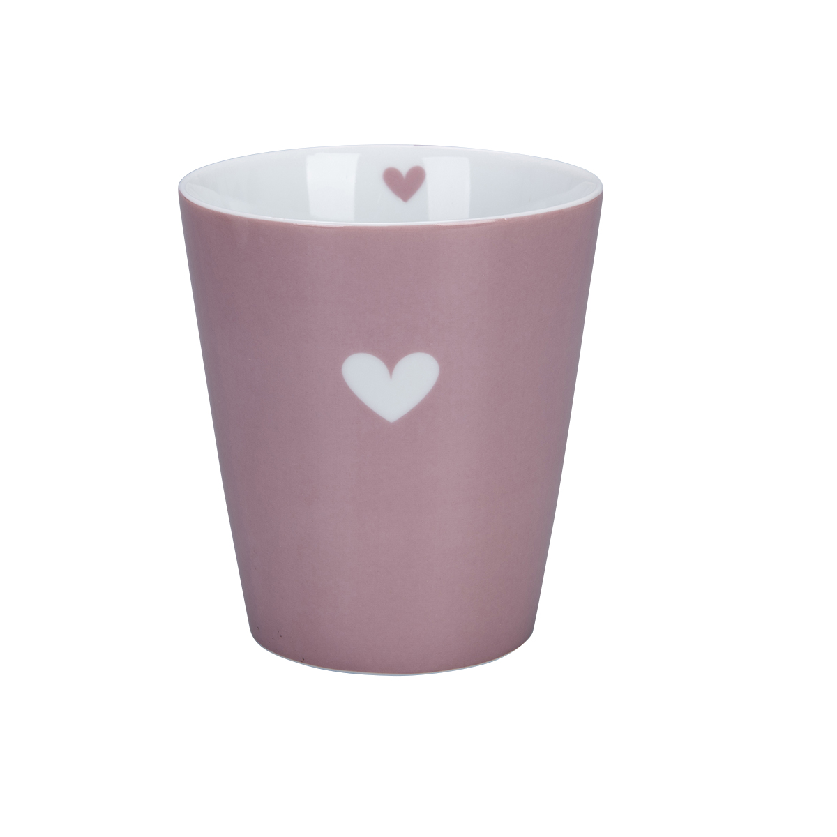 Tasse altrosa, Herz, Happy mug