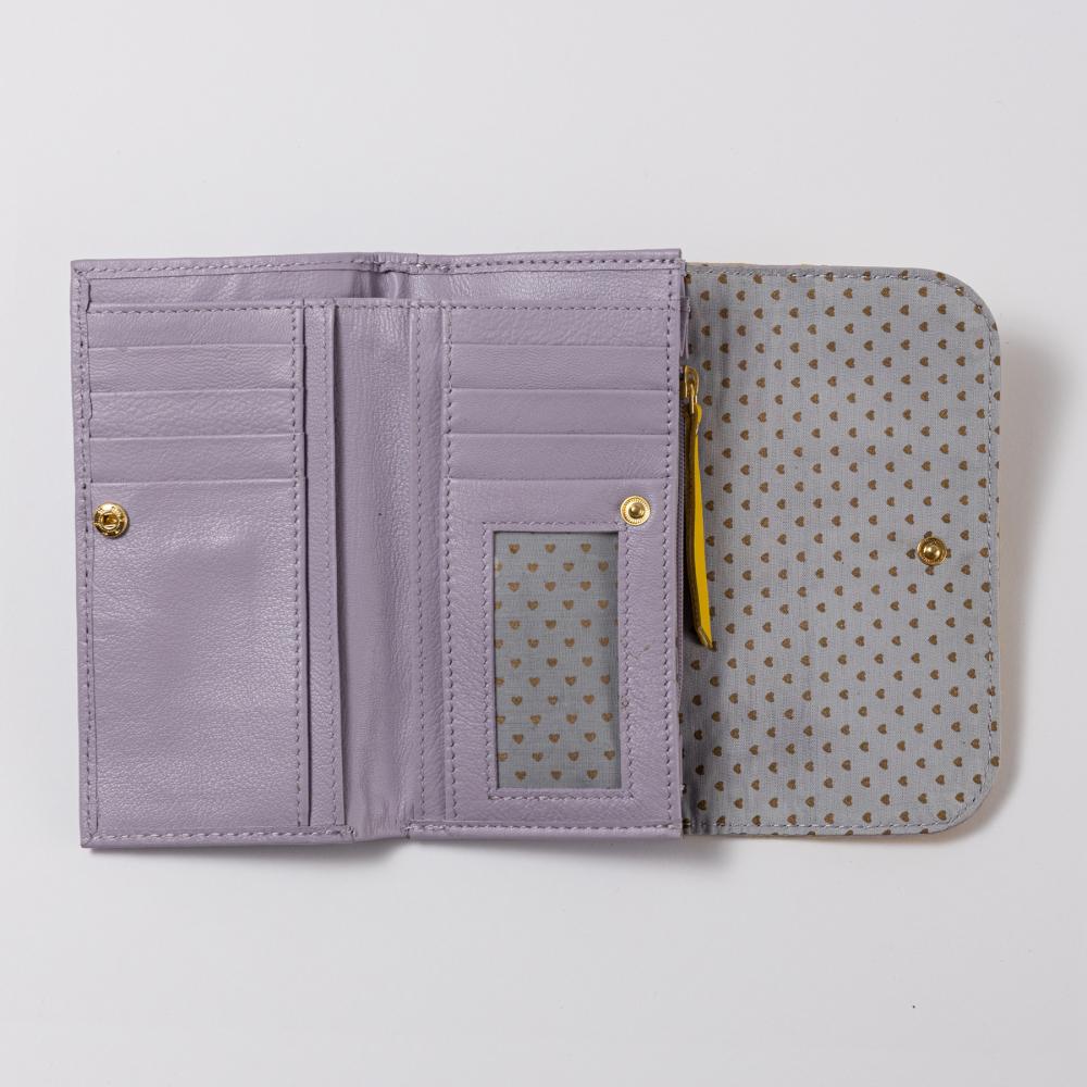 Portemonnaie, Leder, Millefleur viola