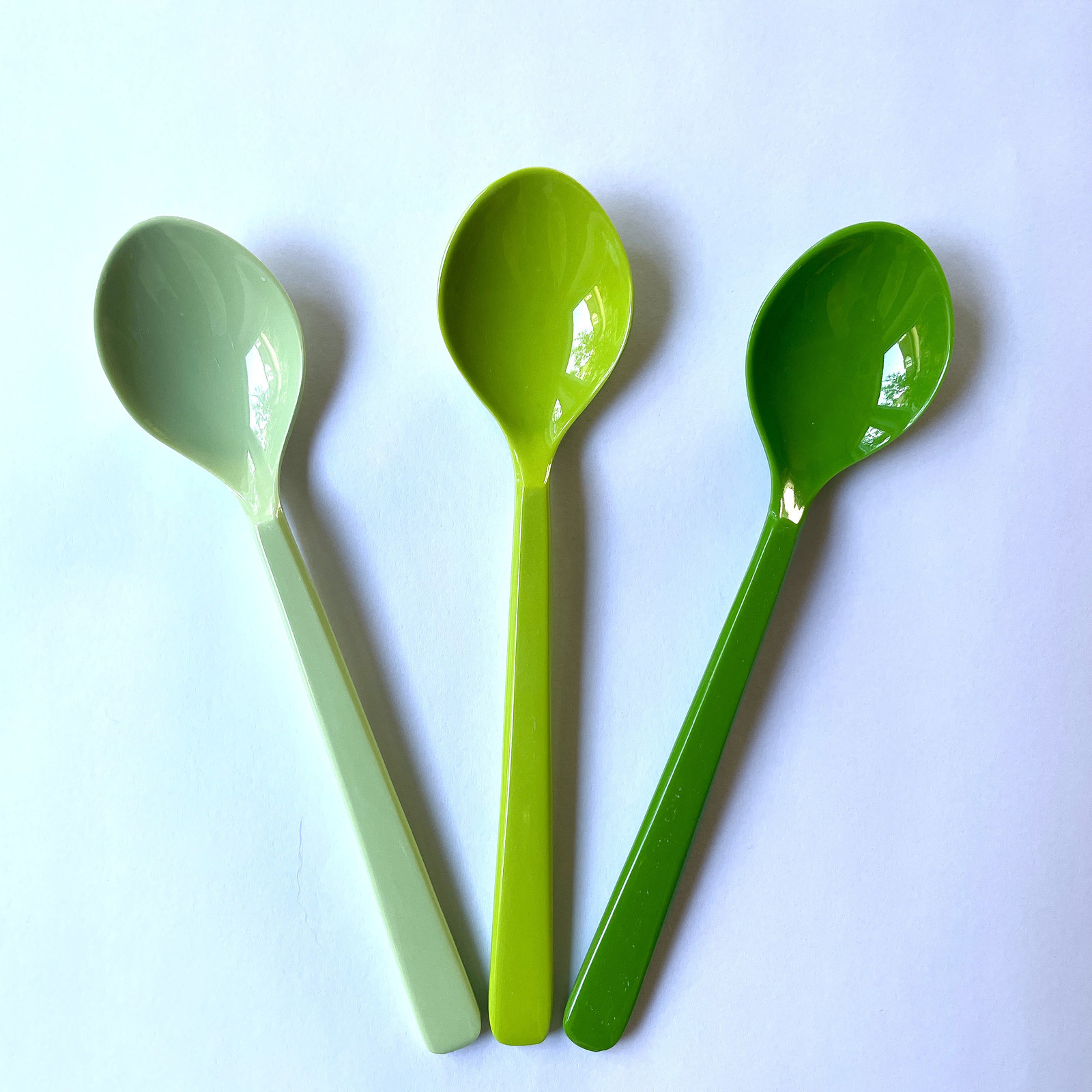 Teelöffel, 3er-Set, "green"