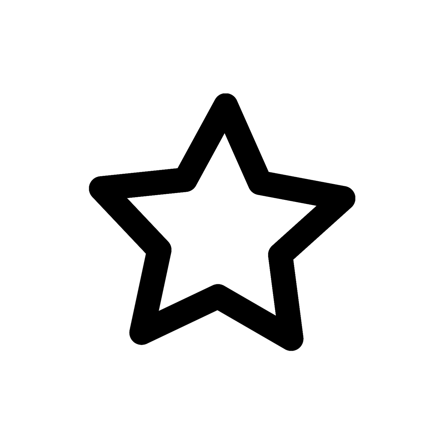 Abdruck Stempel Stern ungefüllt, 35 mm