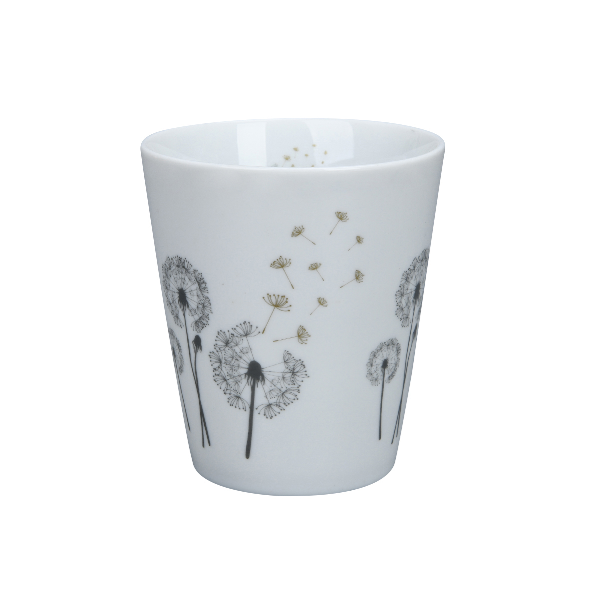 Tasse Pusteblume, grau/gold