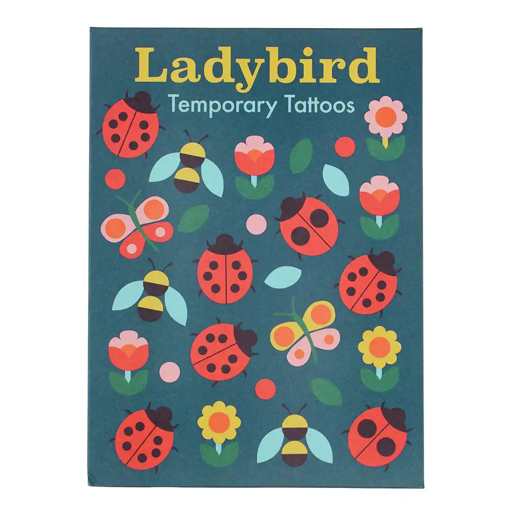 Tattoos "Lady Bird" Marienkäfer, Bienen, Schmetterlinge, Blumen