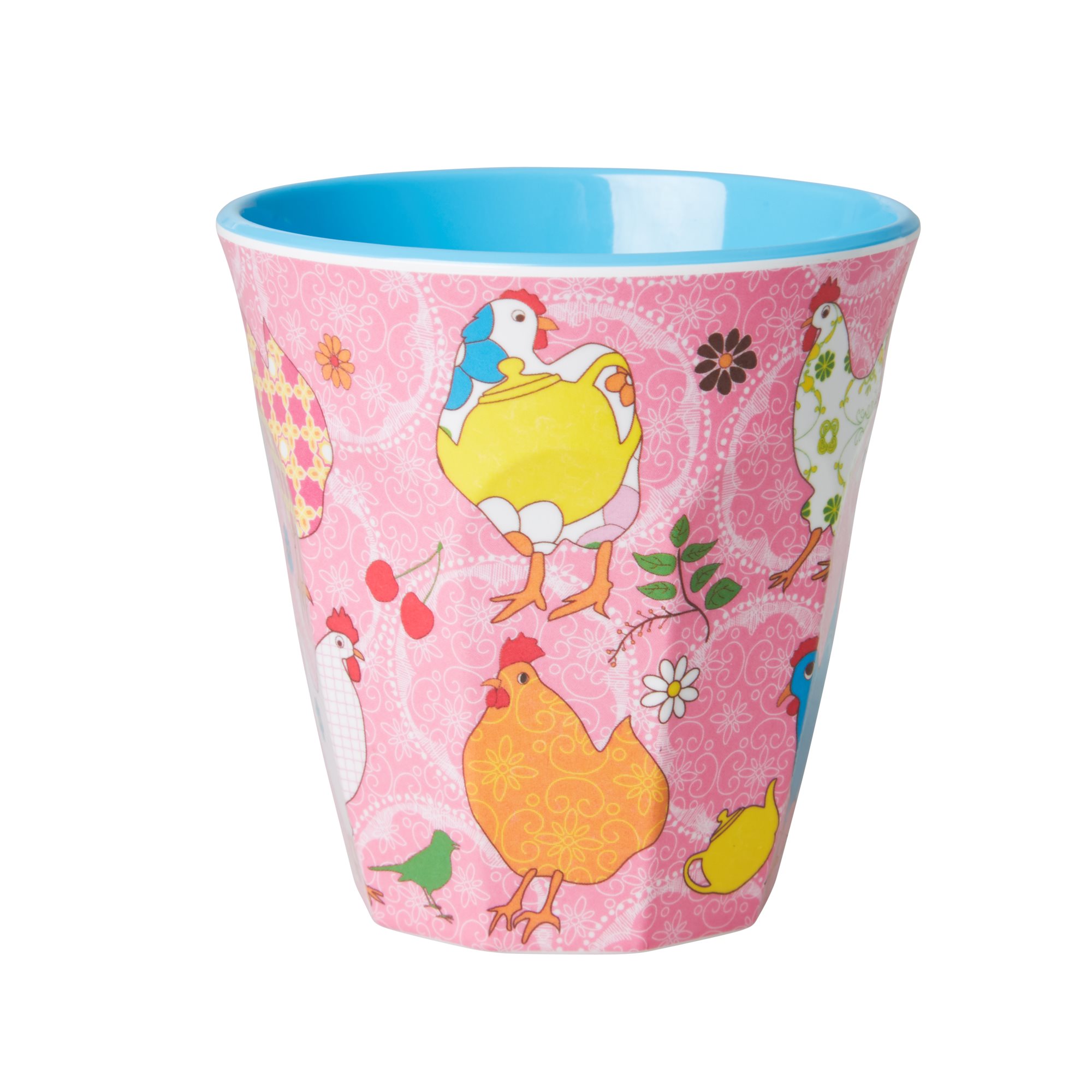 Becher Hühner rosa (Personalisierung möglich)