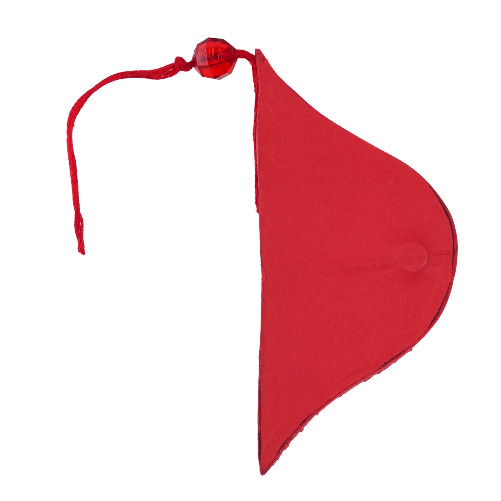 Anhänger/Weihnachtsschmuck aus Papier, Kugel, rot