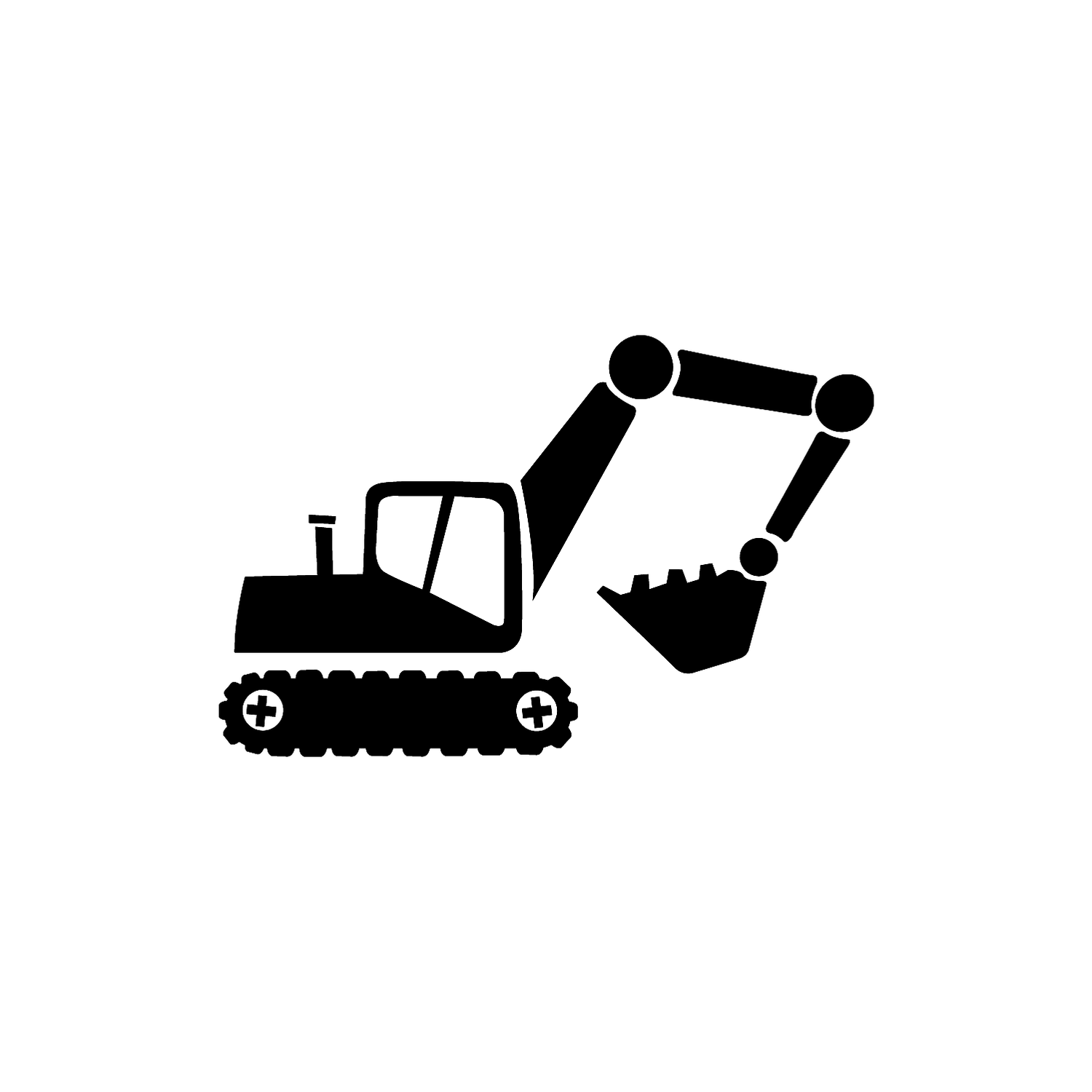 Abdruck Stempel Bagger, 35 mm