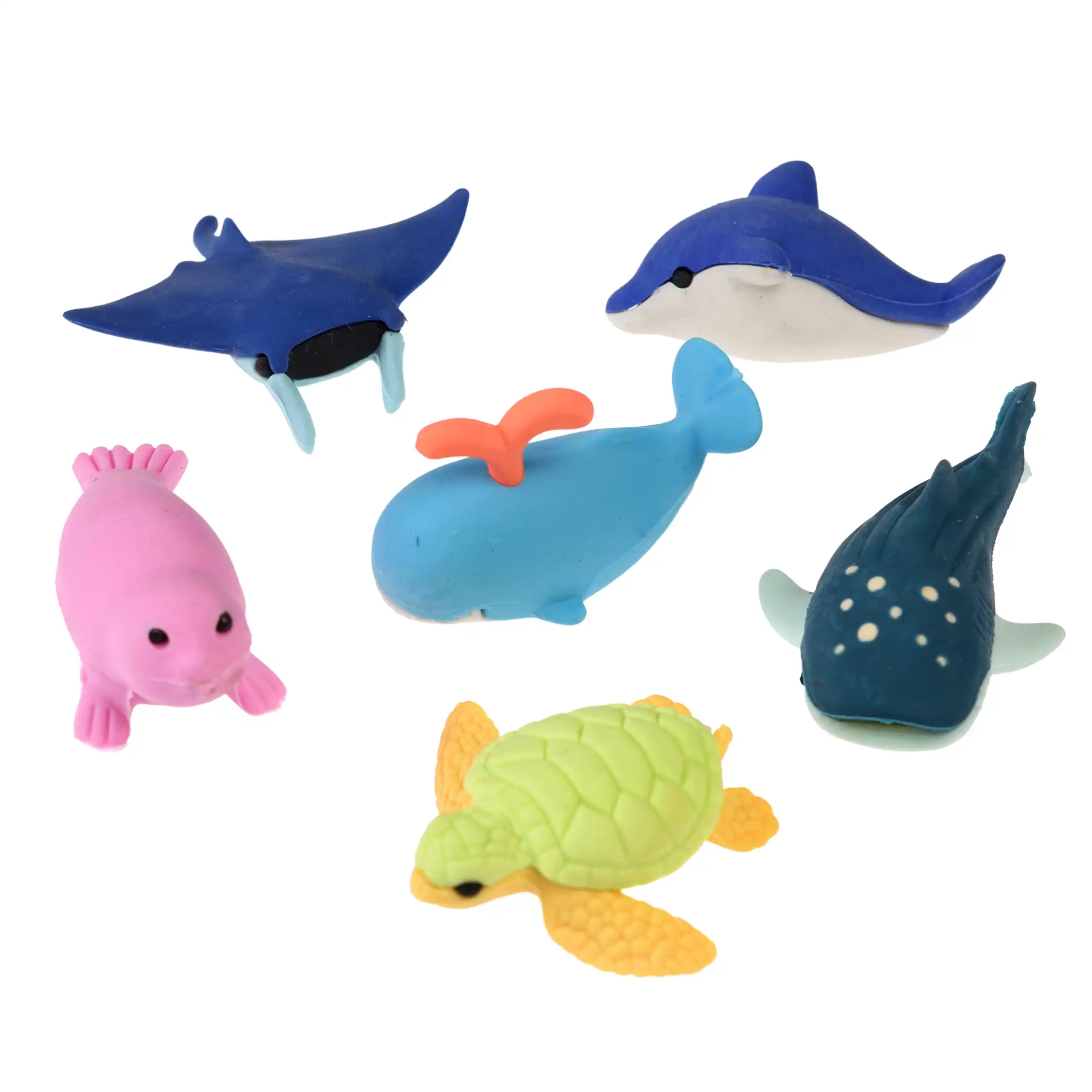 Radiergummi 6er-Set Meeres-Tiere