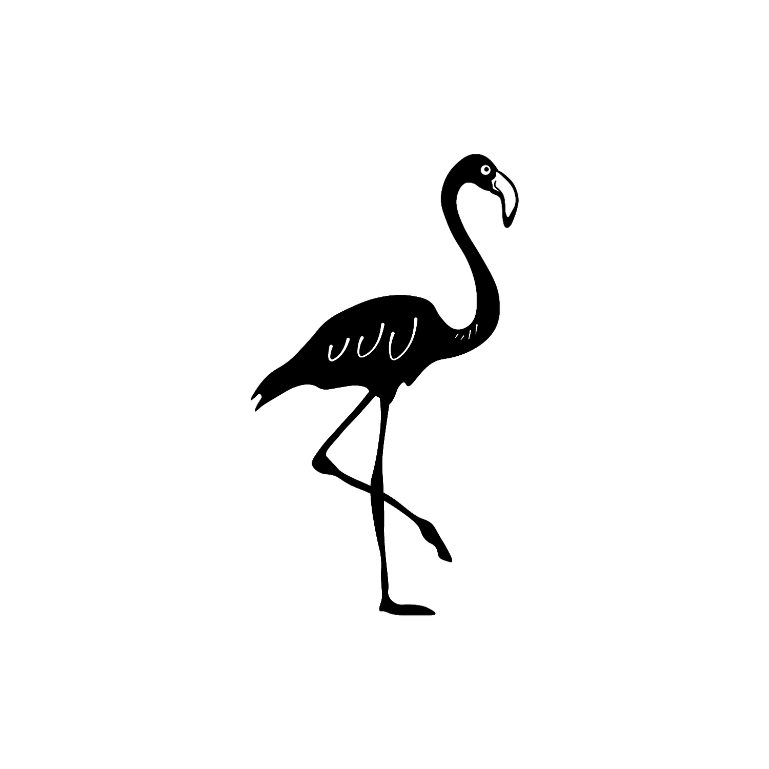 Abdruck Stempel Flamingo, 35 mm