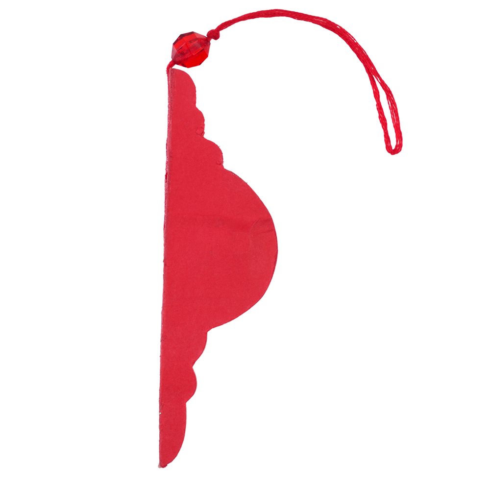 Anhänger/Weihnachtsschmuck aus Papier, klassische Form, rot