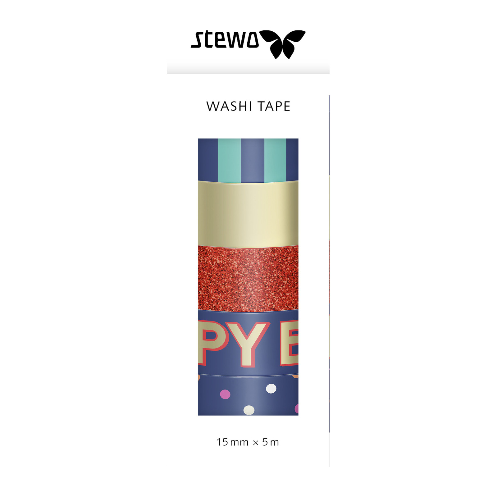 STEWO Deko-Tape "Star", 5 Rollen