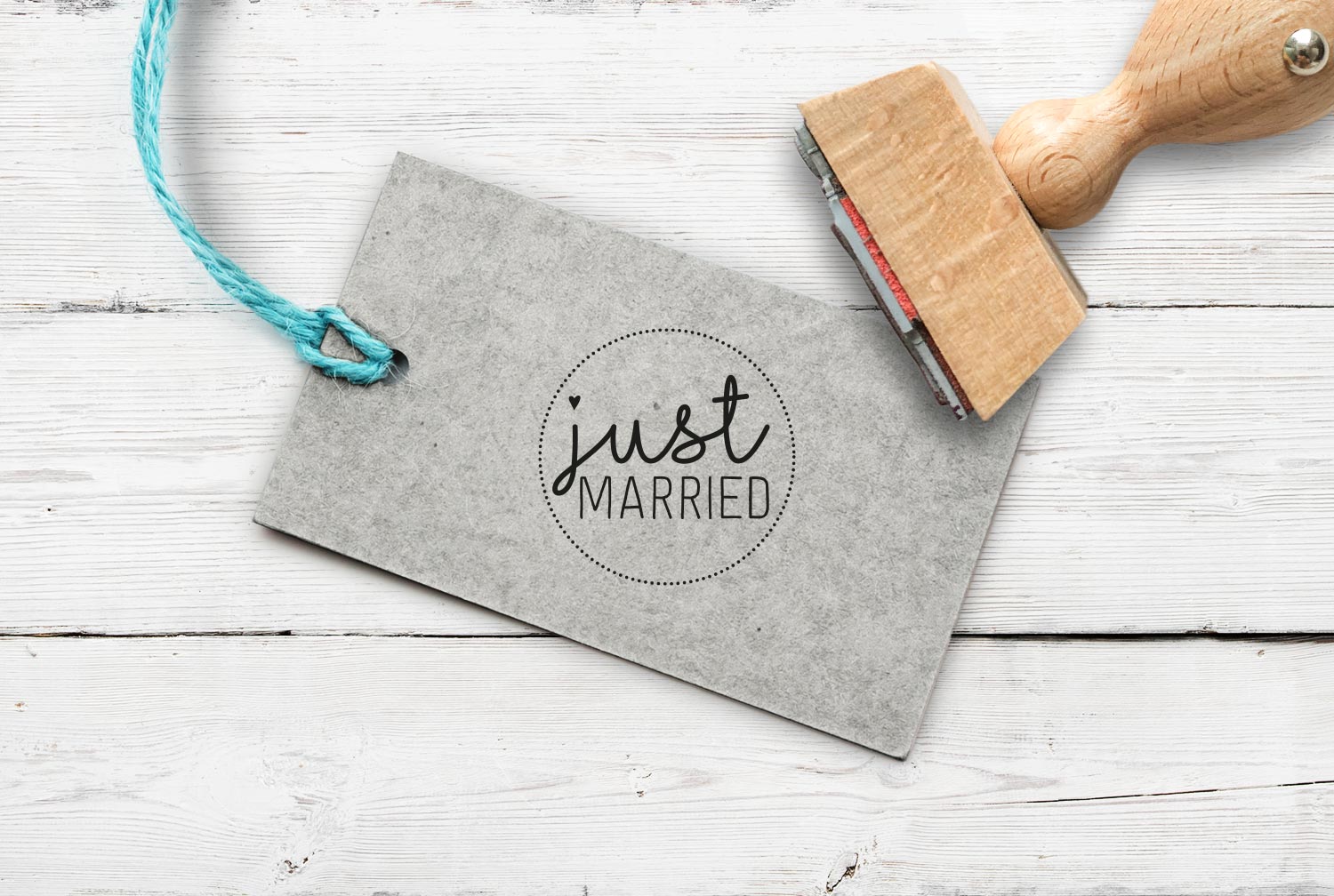 Stempel "just MARRIED", 35 mm