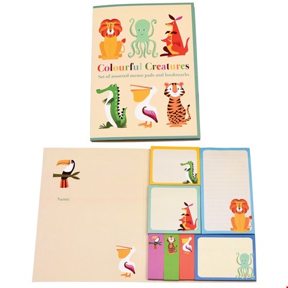 Notizzettel Set Tiere "Colourful Creatures"