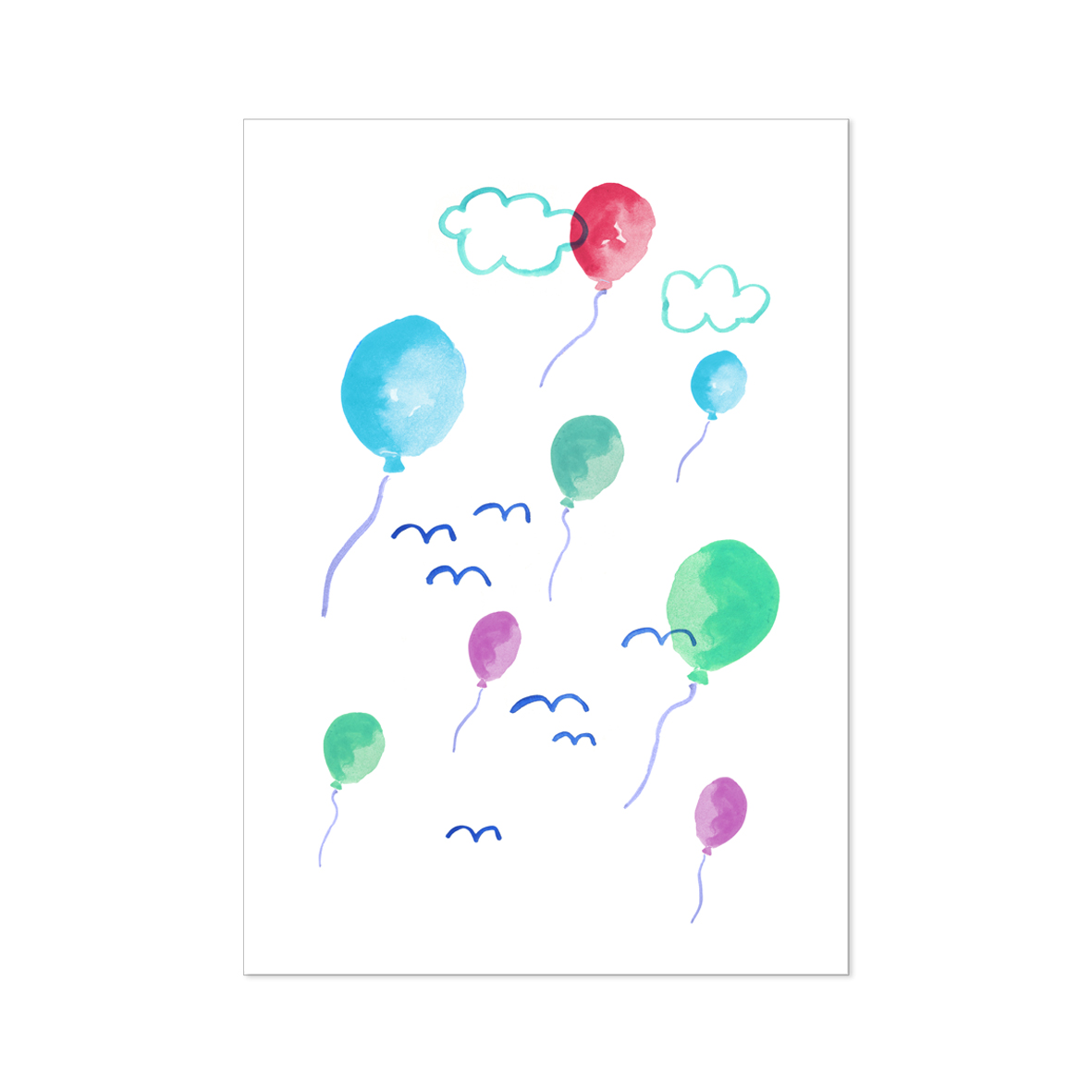 Postkarte "Luftballons"