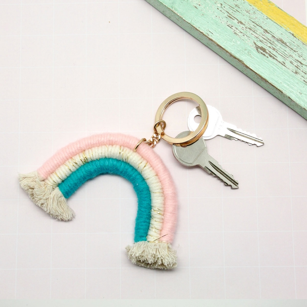 Schlüsselanhänger "Regenbogen", rosa