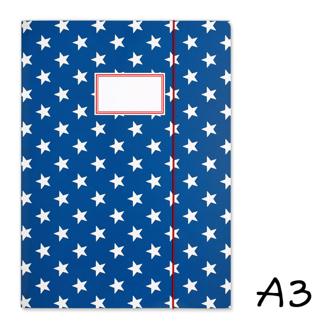 krima&isa Sammelmappe A3 Sterne dunkelblau