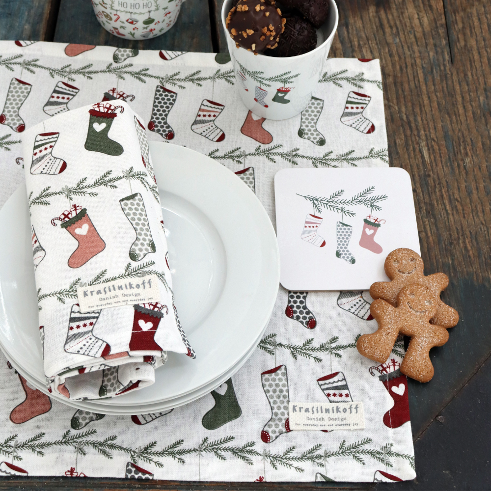 Geschirrtuch, "Christmas stockings" Weihnachtssocken